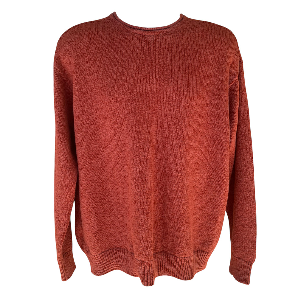 Tommy Bahama Tight Knit Pullover Sweater Rolled Collar Knit Mens XL 100% Cotton